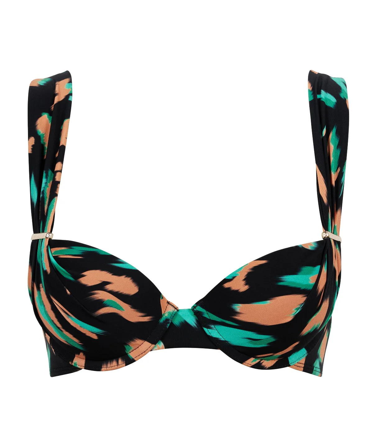 Feline Energy Haut de maillot de bain Push-up coques Green Panther - Image 3