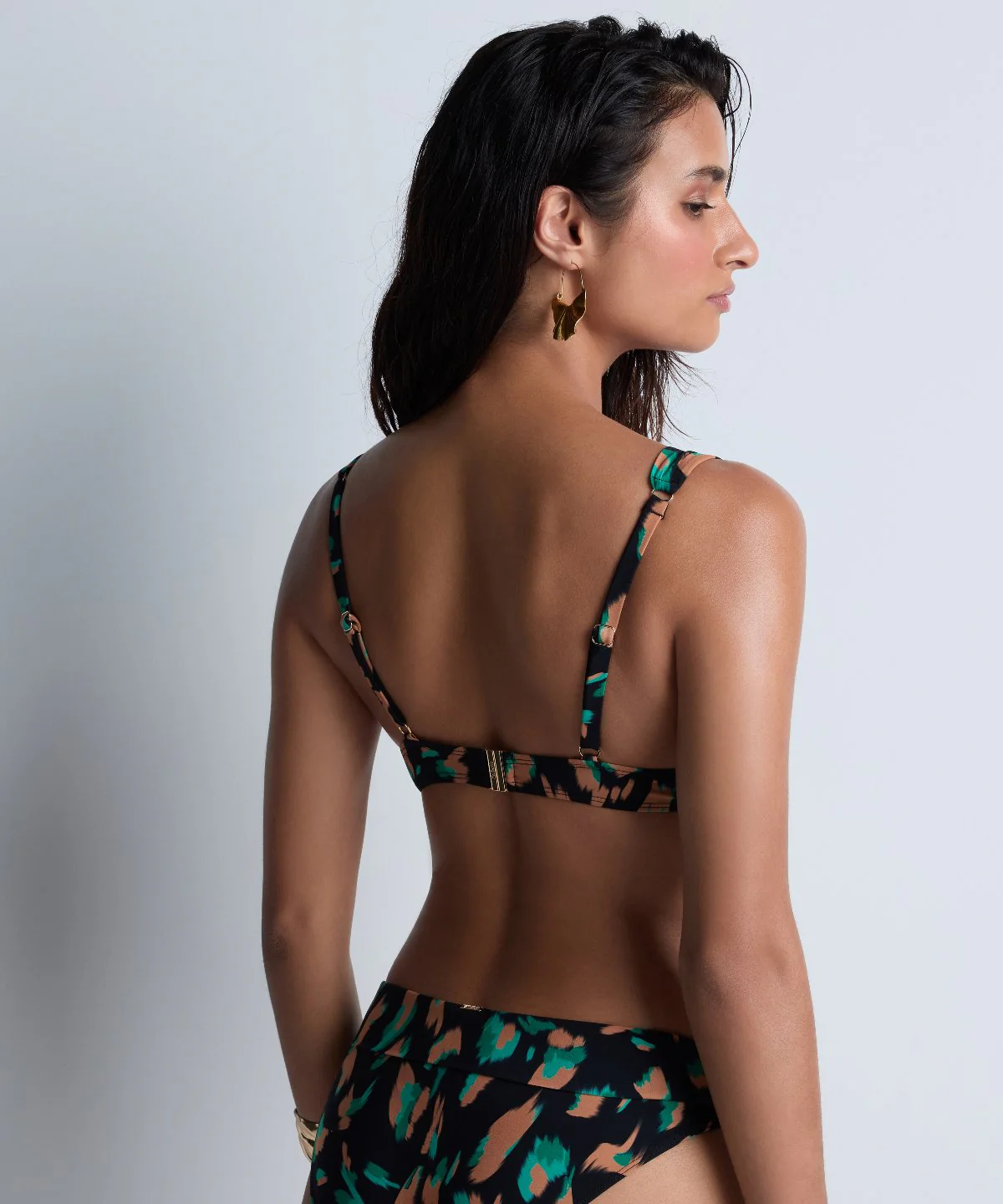 Feline Energy Haut de maillot de bain Push-up coques Green Panther - Image 5