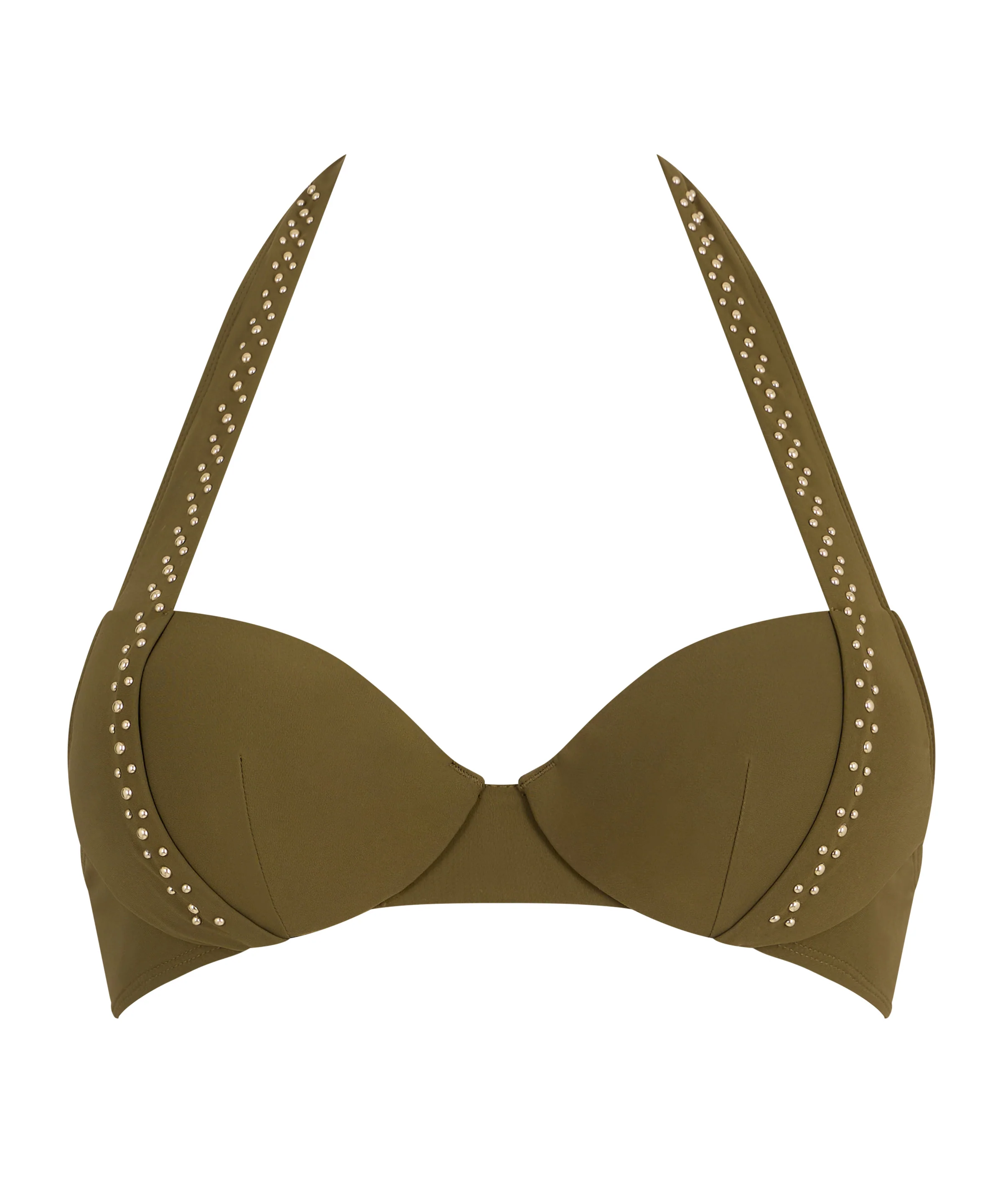 Summer Stars Haut de maillot de bain Push-up coques Khaki - Image 5