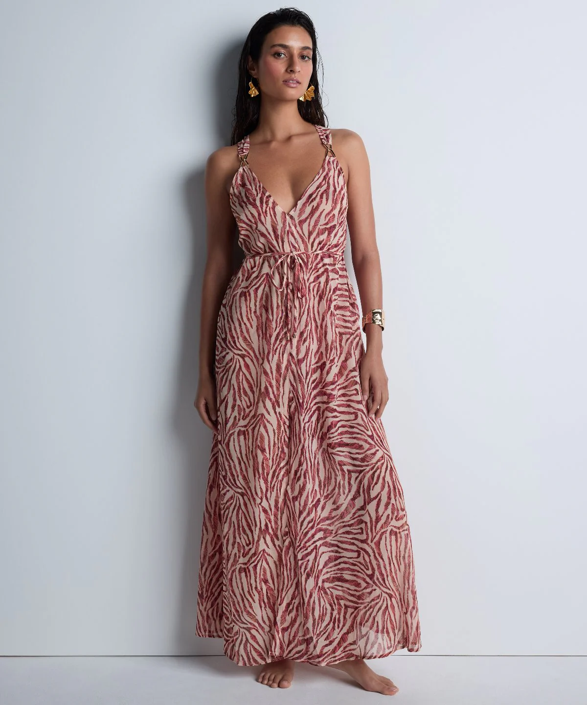 Beach Walk Robe Pink Tiger - Image 3
