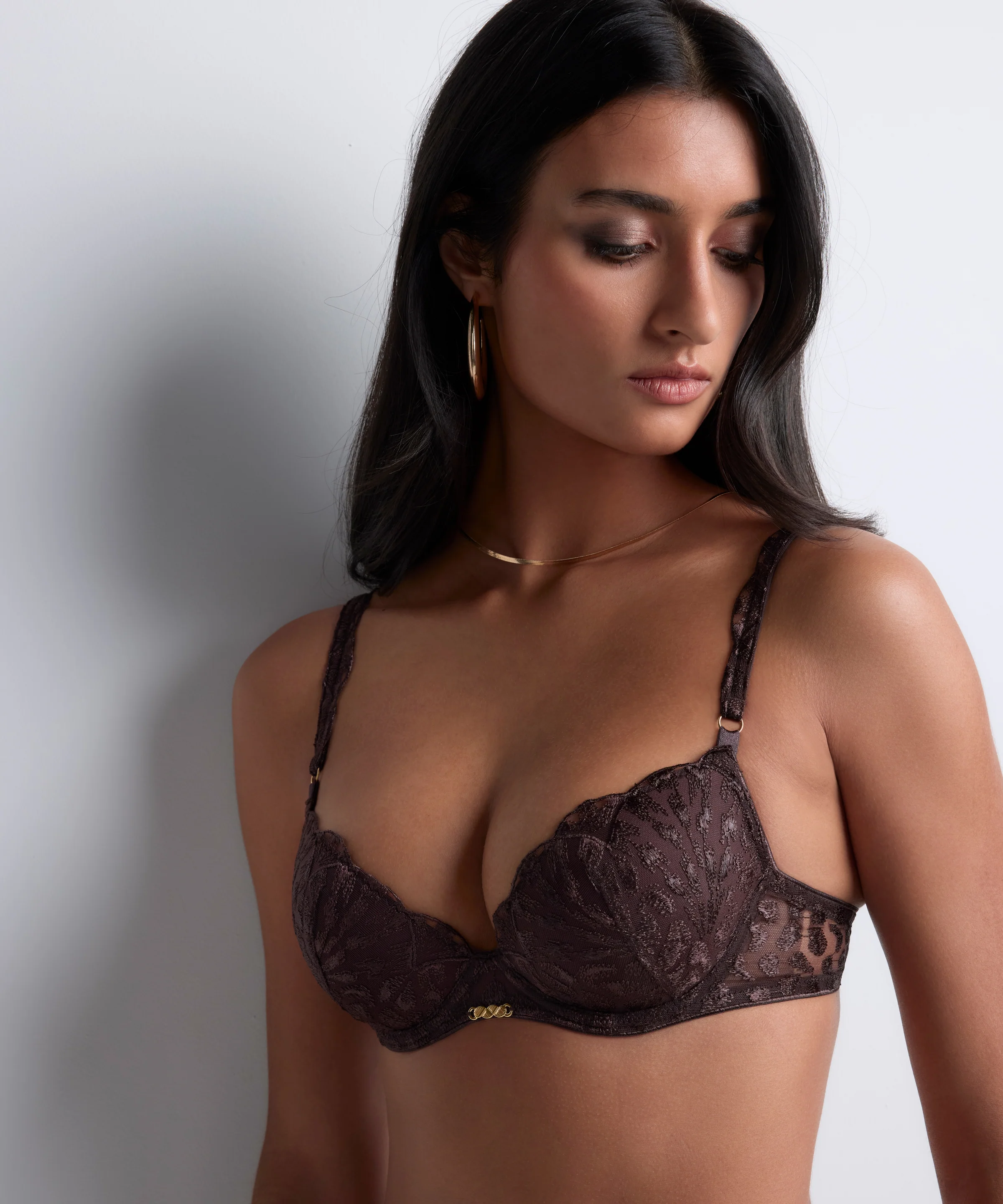 Crazy in Love Soutien-gorge Push-up coques Satin Brown - Image 2