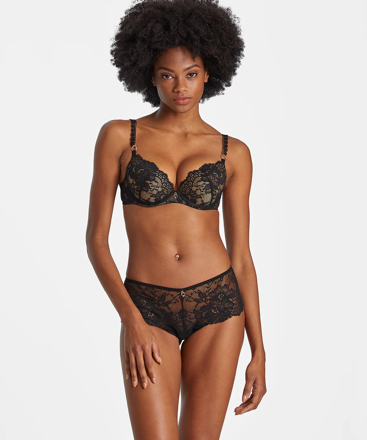 Night Bird Soutien-gorge Push-up coques Black queen - Image 2